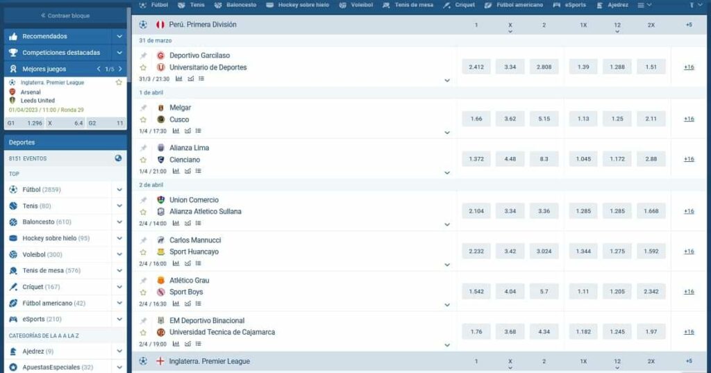1xbet apuestas deportivas peru